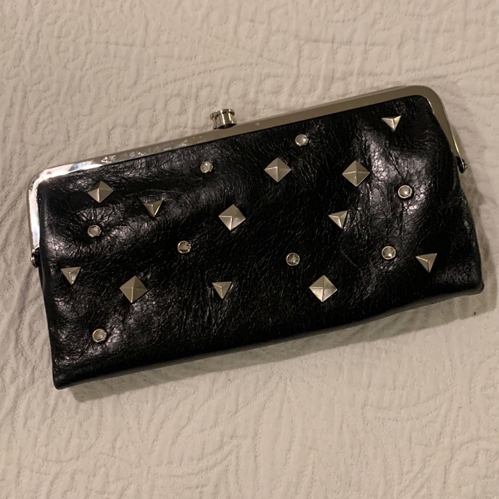 Black studded hobo wallet NWOT